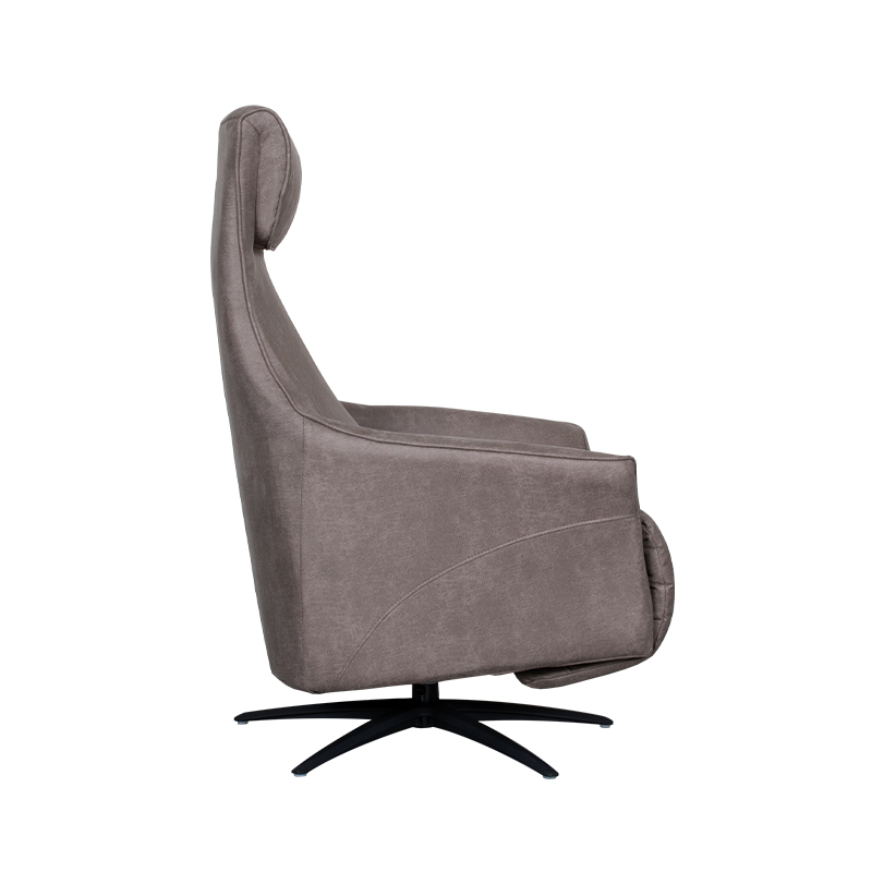 Fauteuils Lund Kunstleder - Taupe relaxstoel van Label51 - Micro Suede