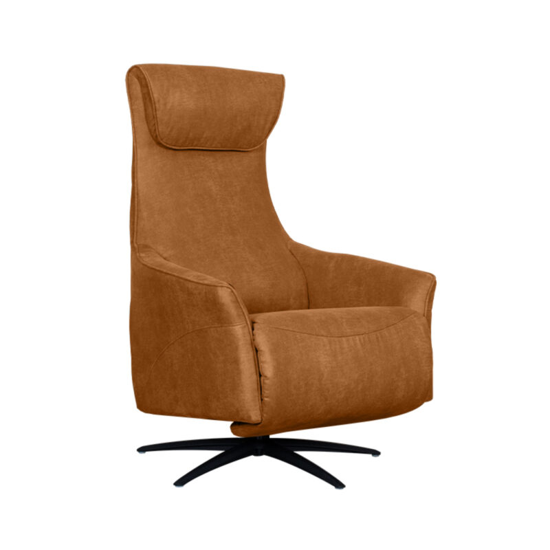 LABEL51 Fauteuil Lund - Cognac - Kunstleder - 2-Motorig - Met Massagefunctie Lund