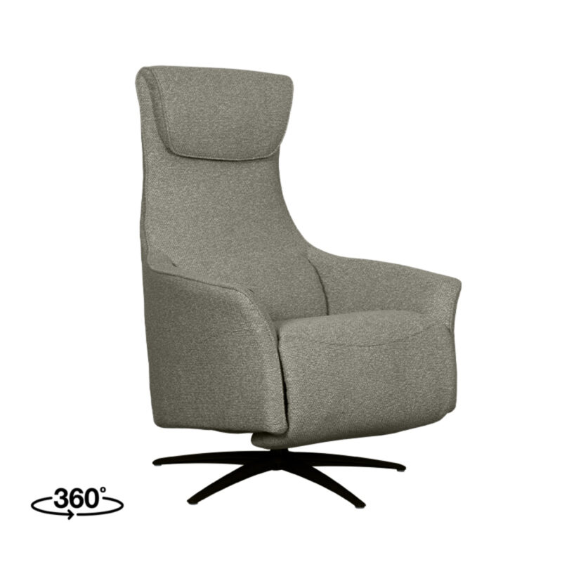 LABEL51 Fauteuil Lund - Mushroom - Boucle - 2-Motorig - Met Massagefunctie Lund