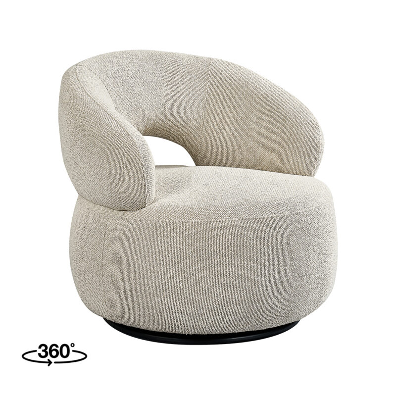 LABEL51 Fauteuil Nusenna - Naturel - Royal Boucle - One Size Nusenna