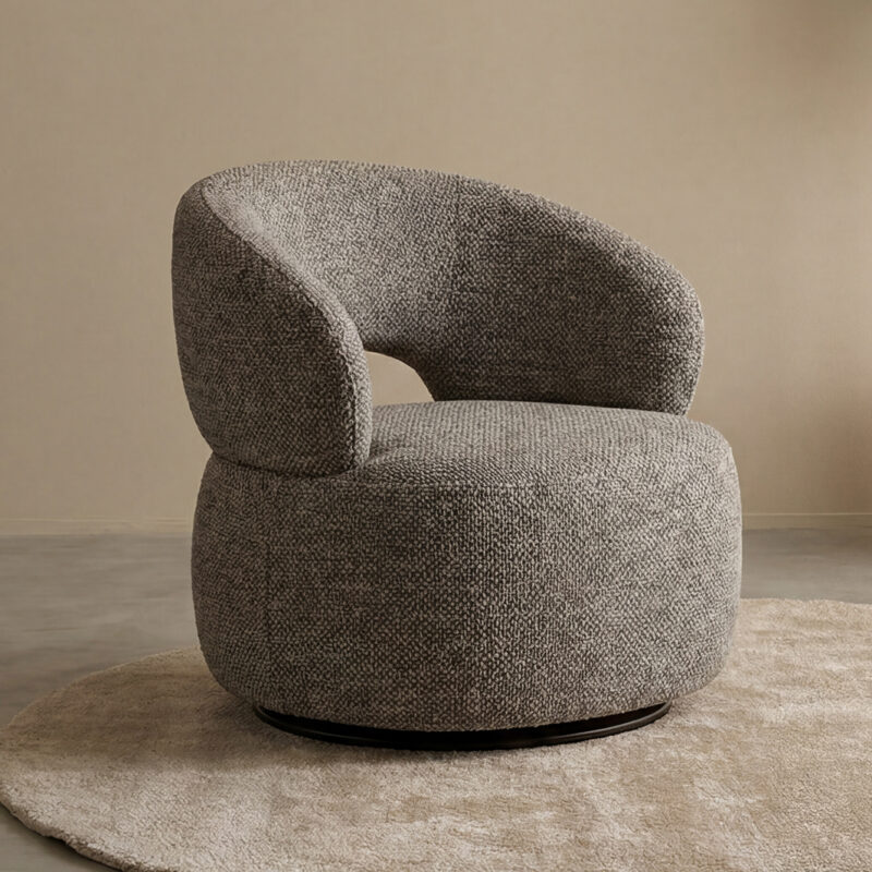 LABEL51 Fauteuil Nusenna - Mushroom - Royal Boucle - One Size
