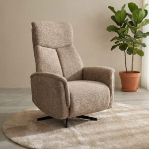 LABEL51 Fauteuil Helsinki - Mushroom - Royal Boucle - Manueel Verstelbaar