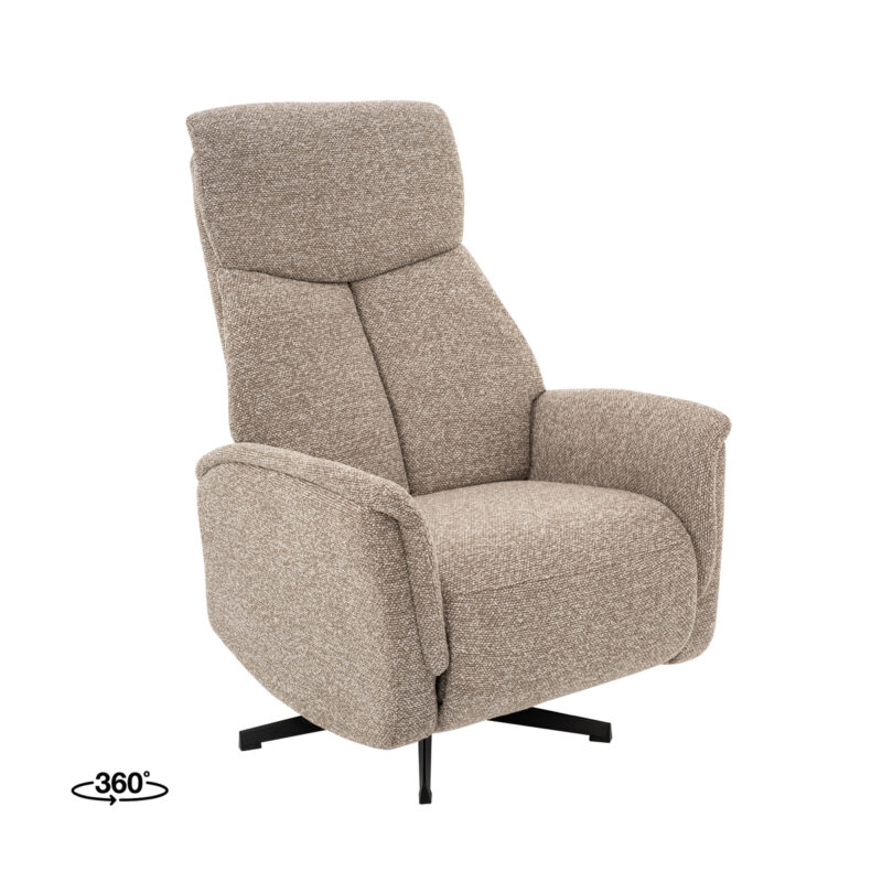 LABEL51 Fauteuil Helsinki - Mushroom - Royal Boucle - Manueel Verstelbaar Helsinki