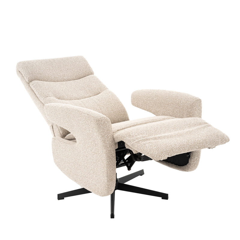 LABEL51 Fauteuil Copenhagen - Naturel - Royal Boucle - Manueel Verstelbaar Royal Boucle
