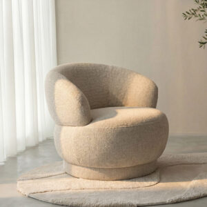 LABEL51 Fauteuil Alvito - Naturel - Royal Boucle - One Size