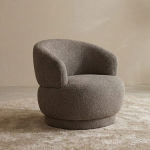 LABEL51 Fauteuil Alvito - Mushroom - Royal Boucle - One Size