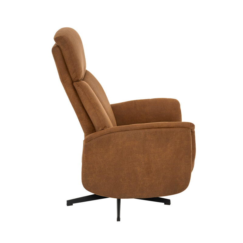 Cognac relaxstoel van Label51 - Helsinki - Micro Suede