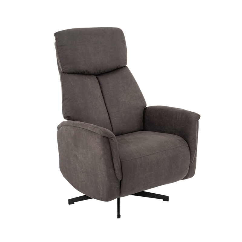 LABEL51 Fauteuil Helsinki - Antraciet - Micro Suede - Manueel Verstelbaar Helsinki