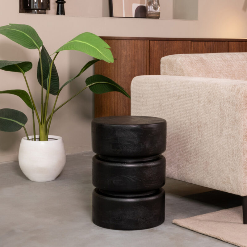 Tafel Milly van Label51, Zwart - Mangohout