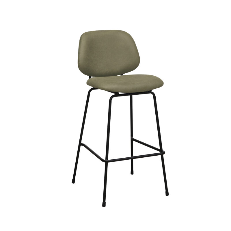LABEL51 Barkruk Bello - Moss - Micro Suede - Hoog Bello