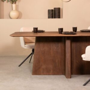 Label51 eetkamertafel Scott - Espresso - Mangohout