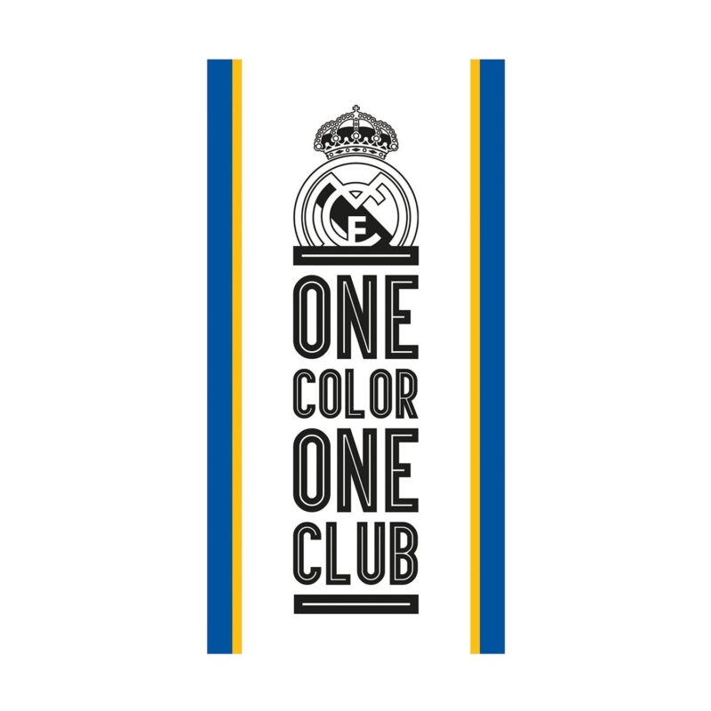 Real Madrid laken One Color One Club 70 x 140 cm - Wit - 70 x 140 cm - 100% katoen