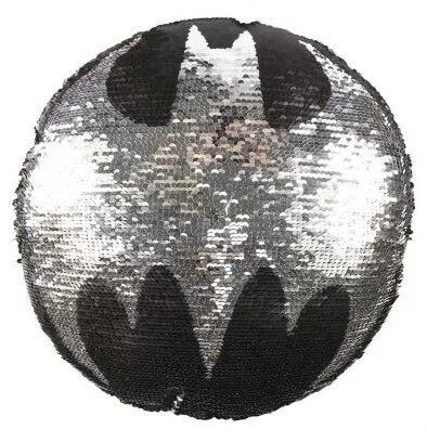 Reversible sequin shape 30 cm kussen van Batman, 30 cm