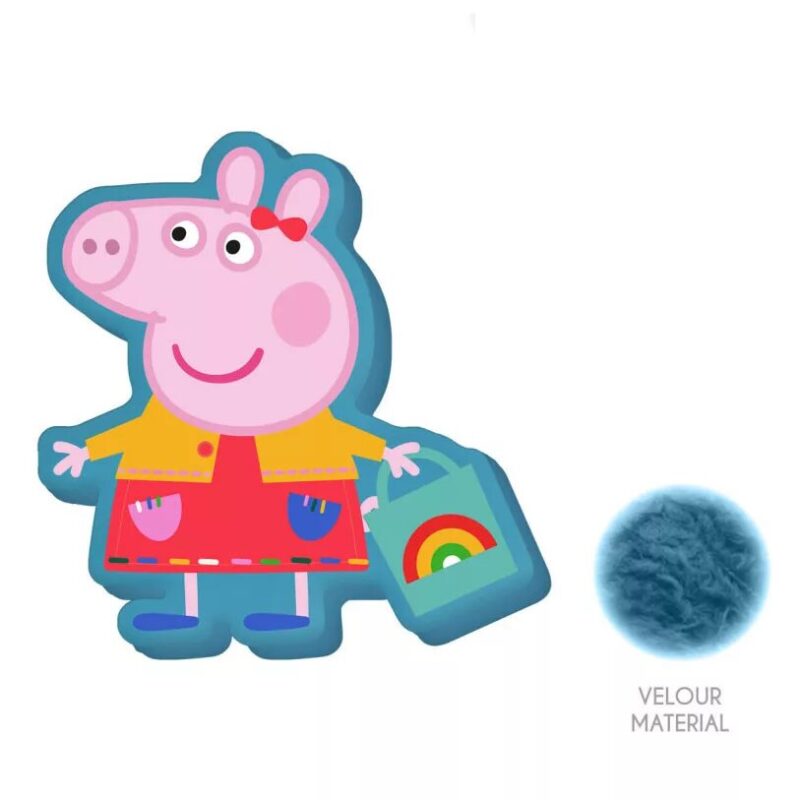 Shopping velvet 35 cm kussen van Peppa Pig, 35 cm