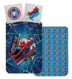 Spiderman dekbedovertrek Action 100 x 135 cm 40 x 60 cm - Blauw - 100 x 135 cm - 100% katoen
