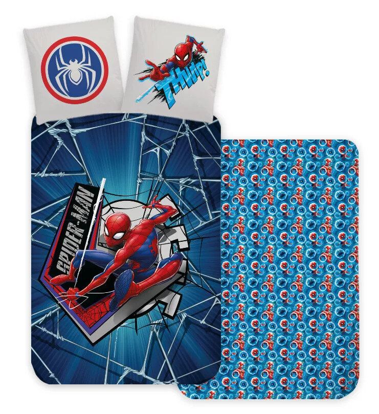 Spiderman dekbedovertrek Action 100 x 135 cm 40 x 60 cm - Blauw - 100 x 135 cm - 100% katoen