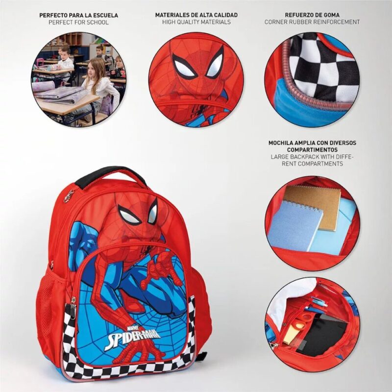 Polyester tas Checked bags 42 x 32 x 15 cm van Spiderman in 42 x 32 x 15 cm