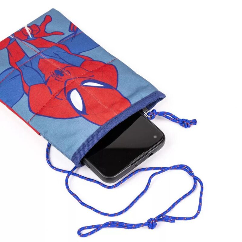 Polyester tas phone holder 18 x 13 cm van Spiderman in 18 x 13 cm
