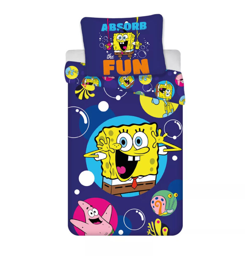 Spongebob dekbedovertrek 100 x 135 cm Katoen