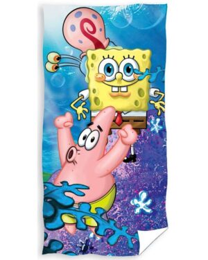 Spongebob strandlaken Gary 70 x 140 cm - Blauw - 70 x 140 cm - 100% katoen