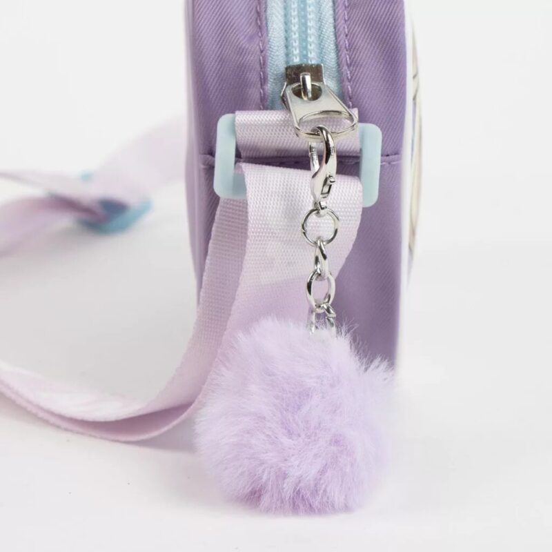 Paars tas van Disney Frozen - Spark glitter 15 x 11 cm - Polyester