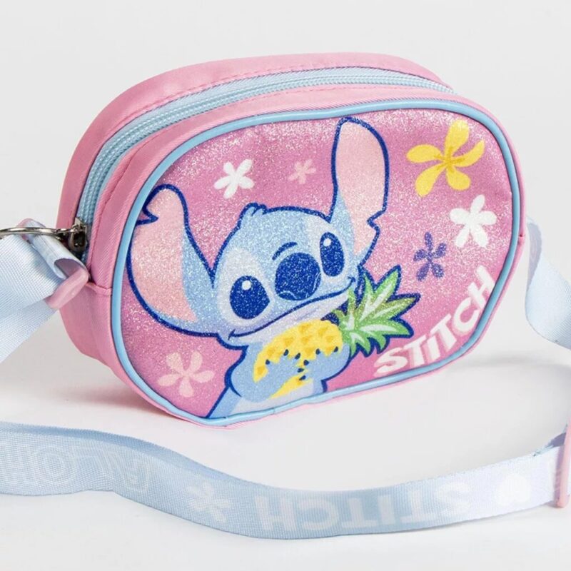 Ananas glitter crossbody 15 x 11 cm schoudertas van Lilo en Stitch, 15 x 11 cm