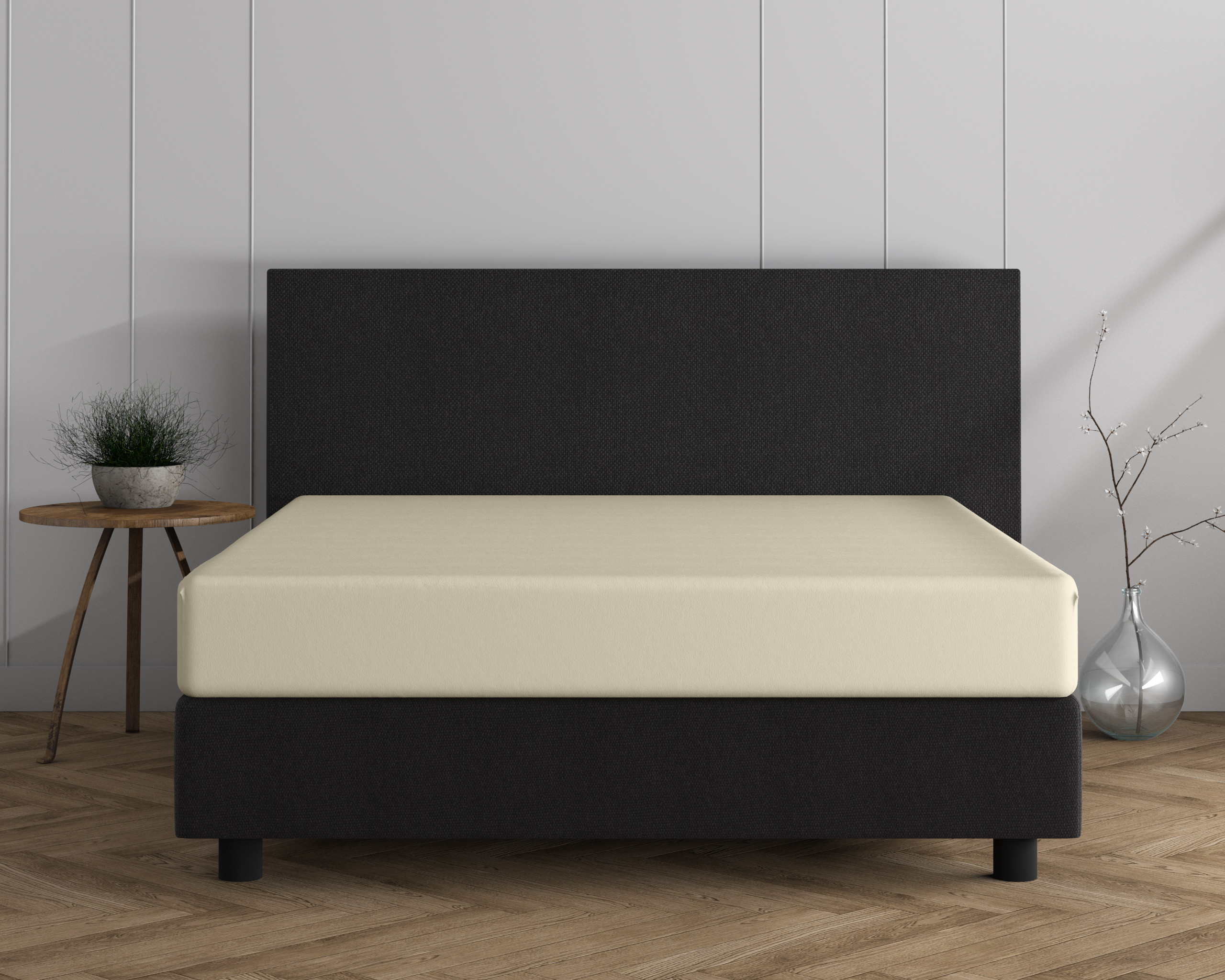 Hoeslaken Creme 80/100 x 220 cm van Dreamhouse, Crème