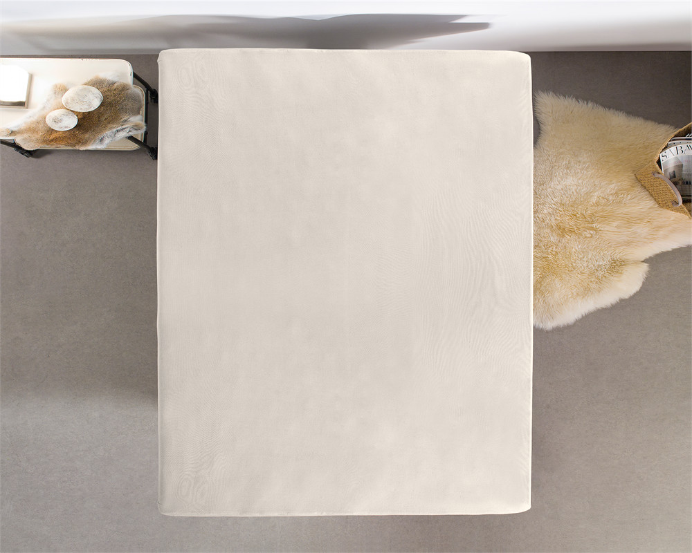 Dreamhouse laken van 100% Katoen gebreid, Creme 80/100 x 220 cm
