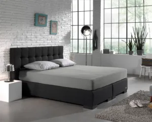Dreamhouse hoeslaken Grijs 190/200 x 220/230 cm - Grijs - 100% katoen