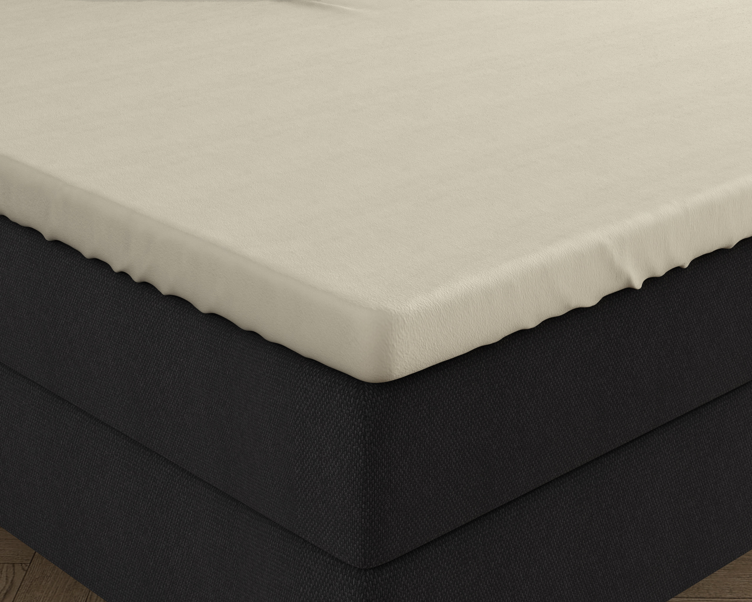Hoeslaken Creme 190/200 x 220/230 cm van Dreamhouse, Crème