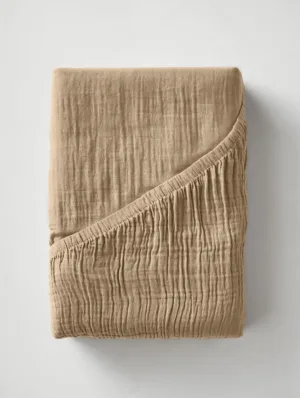 Dreamhouse hoeslaken Mousseline Nude 90 x 200 + 30 cm - Nude - 100% katoen