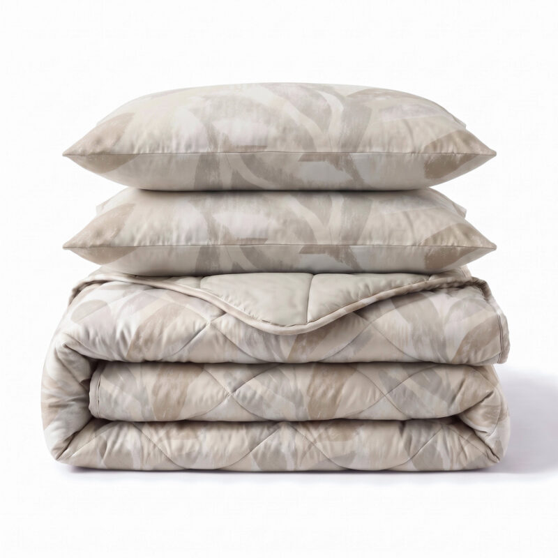 100% katoen dekbed Gacho Taupe Met Kussenslopen 200 x 2 van Dreamhouse in 200 x 220 cm