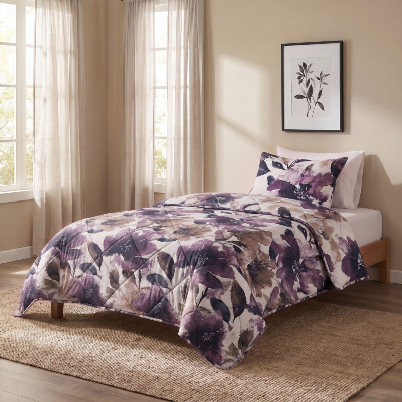 Lazy Lena Paars - Dreamhouse sloop 140 x 220 cm van 100% katoen, 140 x 220 cm