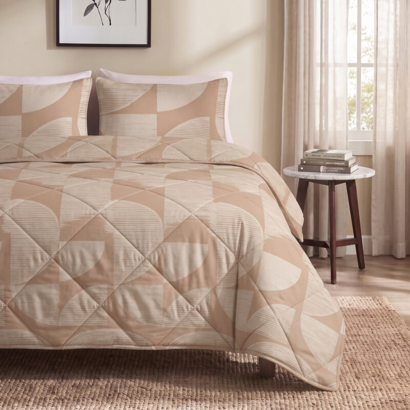 Dekbed Modern Geo Zand Met Kussenslopen 200 200 x 220 cm van Dreamhouse