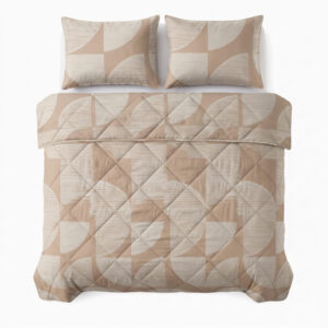 Dreamhouse dekbed Modern Geo Zand Met Kussenslopen 200 - 200 x 220 cm - 100% katoen