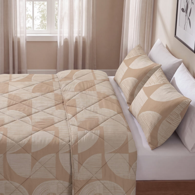 100% katoen dekbed Modern Geo Zand Met Kussenslopen 240 van Dreamhouse in 240 x 220 cm