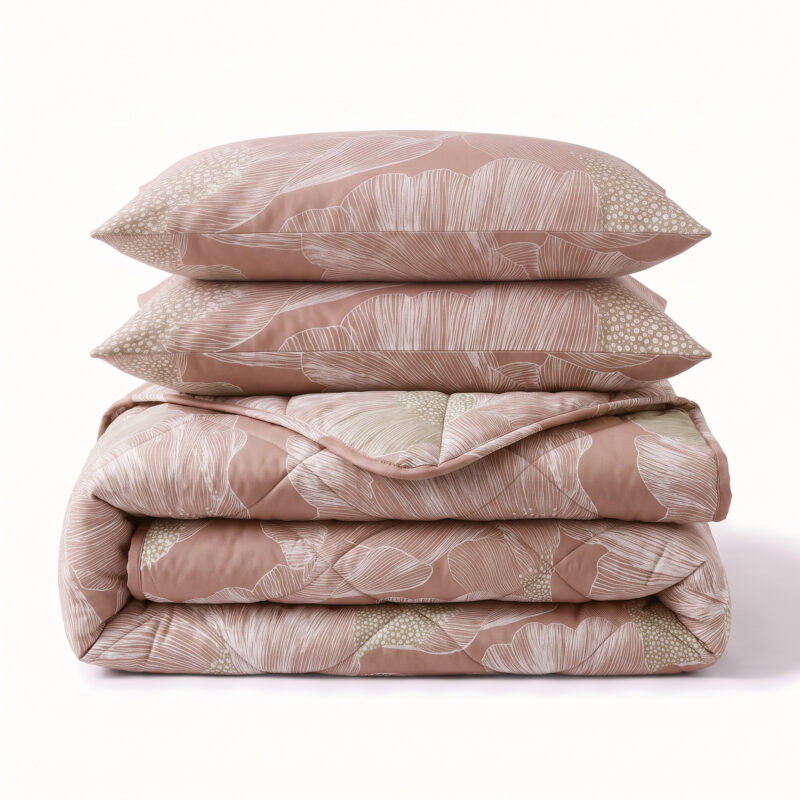 Dekbed Veer Terrcacotta Met Kussenslopen 24 240 x 220 cm van Dreamhouse