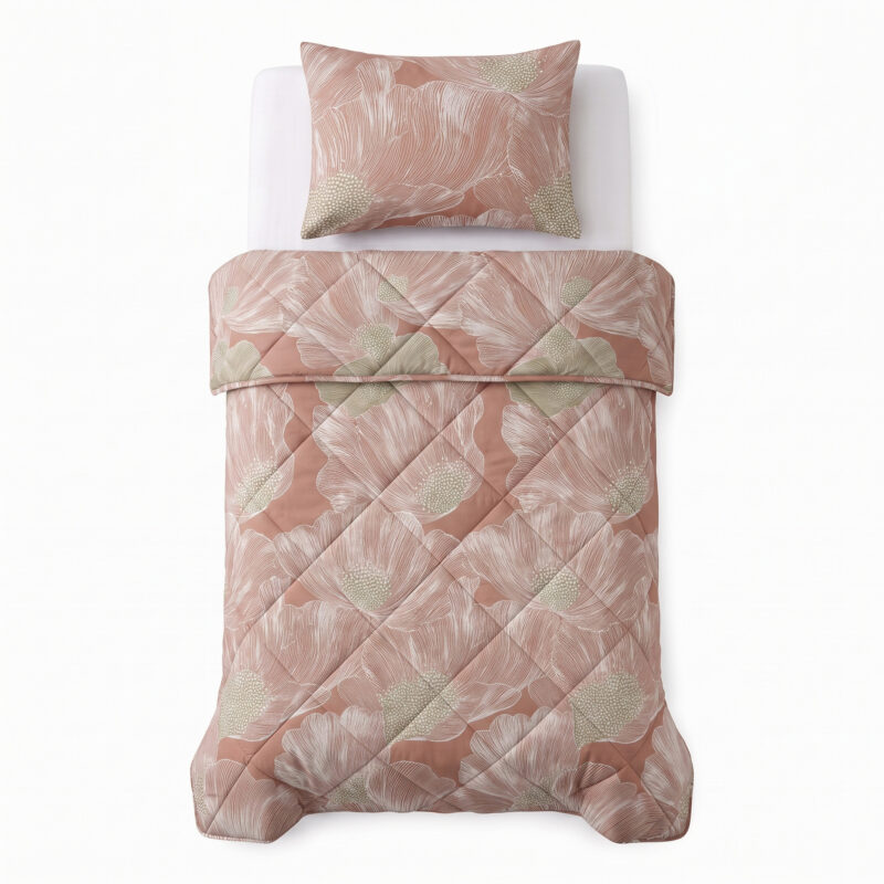 Dreamhouse Lazy dekbed Veer Terrcacotta Met kussensloop 140 x 220 cm