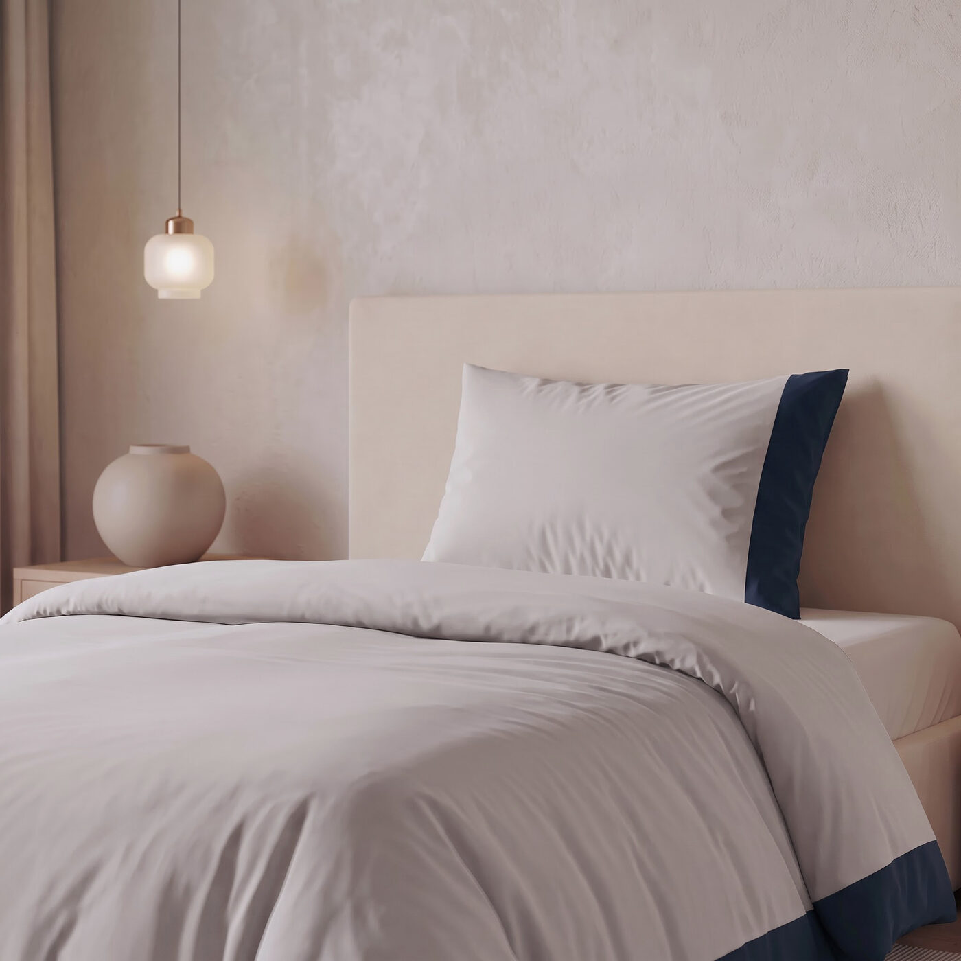 Sleeptime Azuro Beige/Navy 140 x 200/220 cm