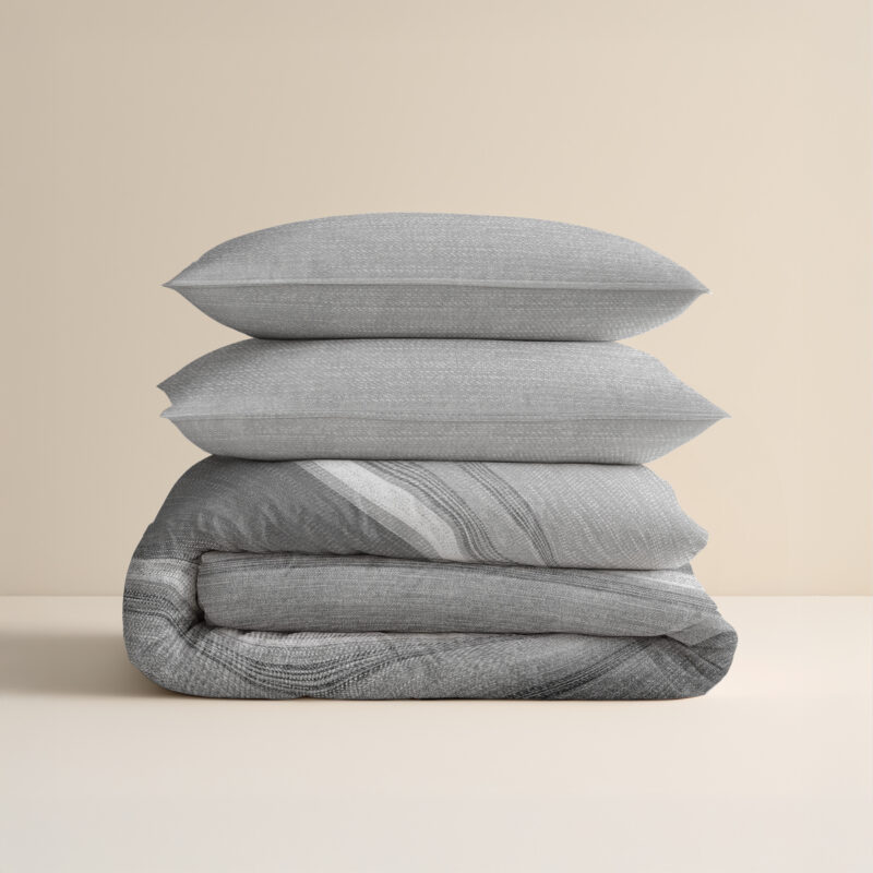 Sleeptime Flanel Stone Stripe Grijs 240 x 200/220 cm