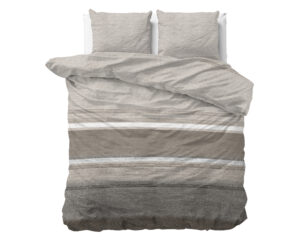 Sleeptime Flanel Stone Stripe Taupe 200 x 200/220