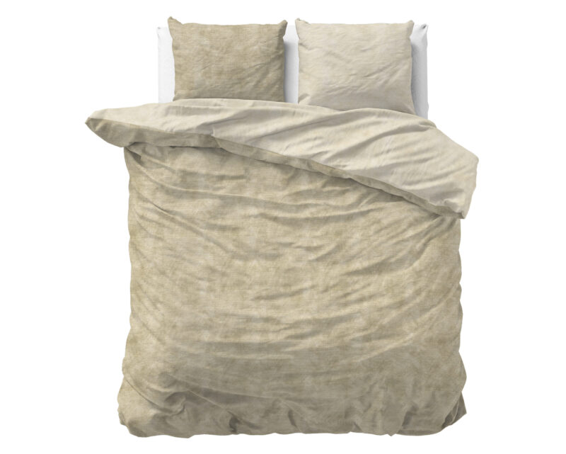 Sleeptime Flanel Washed Cotton Taupe 240 x 200/220 cm