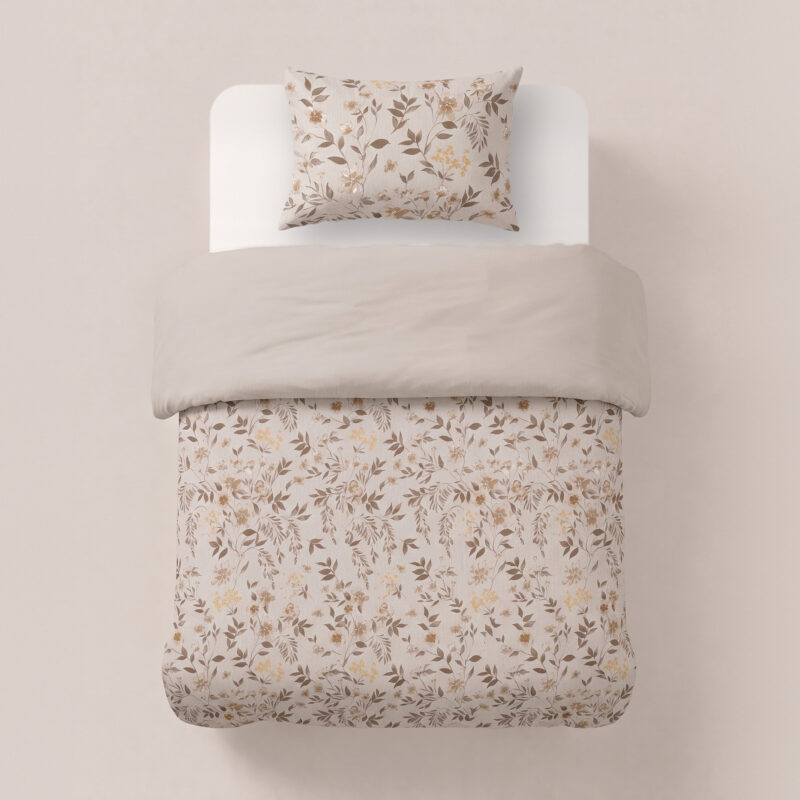 Lazy Bianca Beige - Cm sloop van Sleeptime, 140 x 220 cm, kussensloop 60 x 70 cm