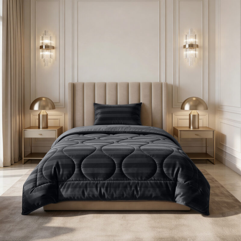 Sleeptime dekbed 140 x 200 cm van 100% Velvet 220 gsm, Hotel Velvet Antraciet 140 x 200 cm
