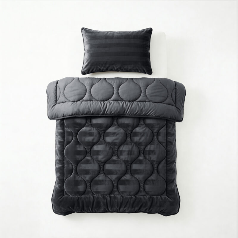 Sleeptime dekbed Hotel Velvet Antraciet 140 x 200 cm - 140 x 200 cm - 100% Velvet 220 gsm