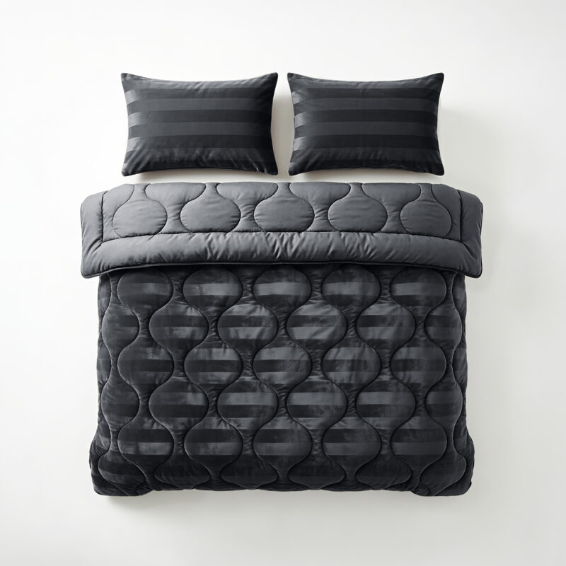 Sleeptime dekbed Hotel Velvet Antraciet 240 x 200 cm - 240 x 200 cm - 100% Velvet 220 gsm