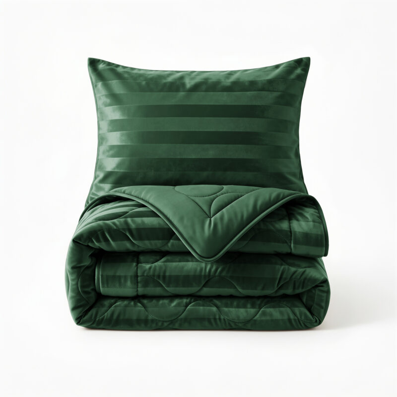 100% Velvet 220 gsm dekbed Hotel Velvet Donker Groen 200 x 200 van Sleeptime in 200 x 200 cm