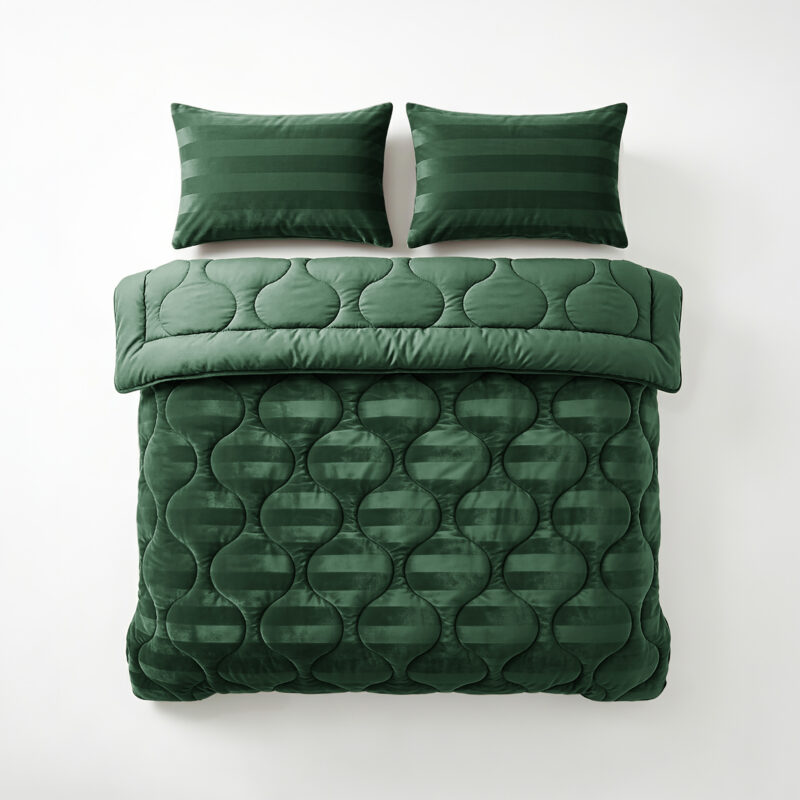 Sleeptime dekbed Hotel Velvet Donker Groen 200 x 200 - 200 x 200 cm - 100% Velvet 220 gsm
