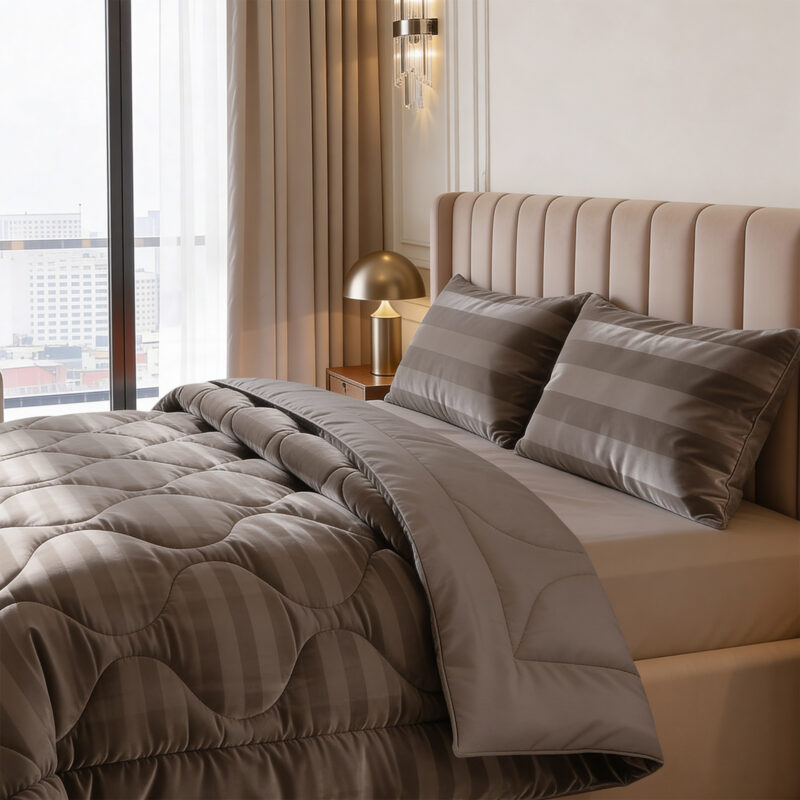 Dekbed Hotel Velvet Taupe 200 x 200 cm 200 x 200 cm van Sleeptime