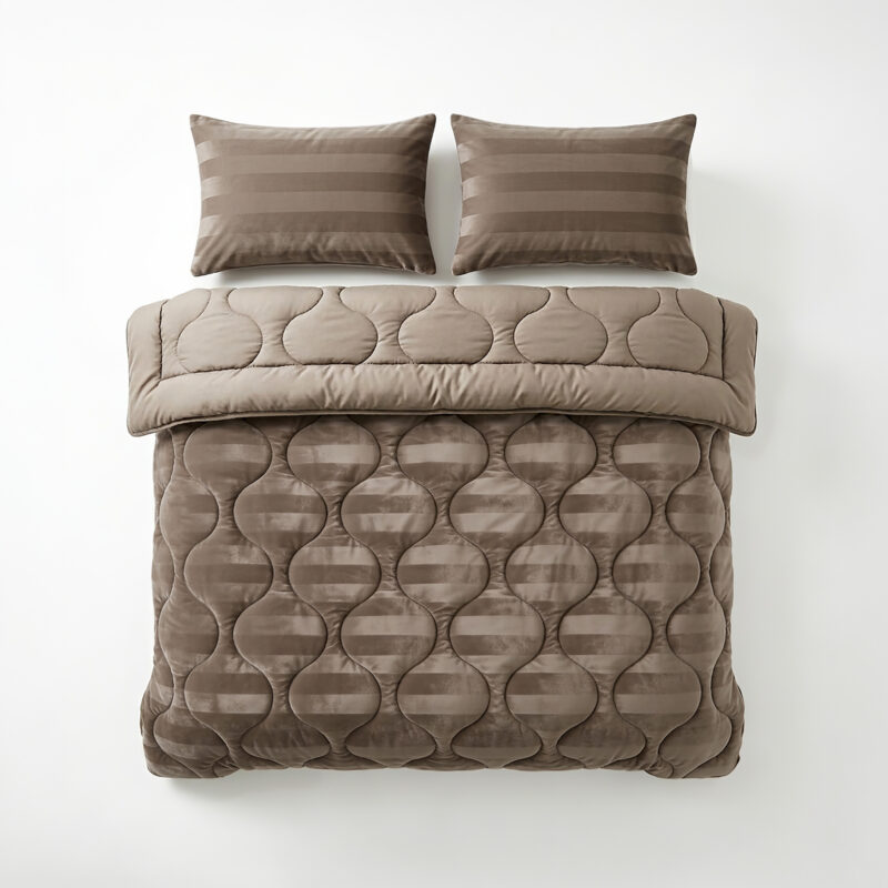 Sleeptime dekbed Hotel Velvet Taupe 200 x 200 cm - 200 x 200 cm - 100% Velvet 220 gsm